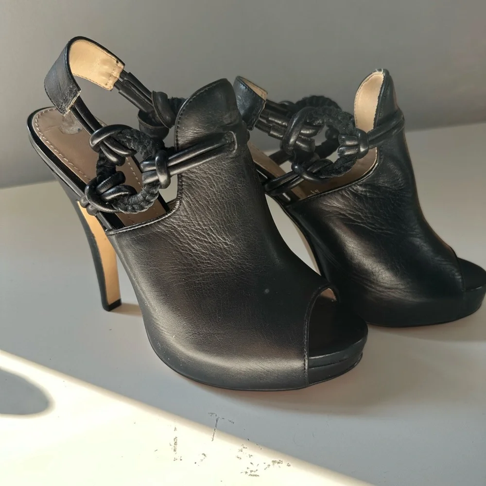 Calvin Klein Black Peep-toe High Heel Juliana 6.5 - Picture 8 of 8